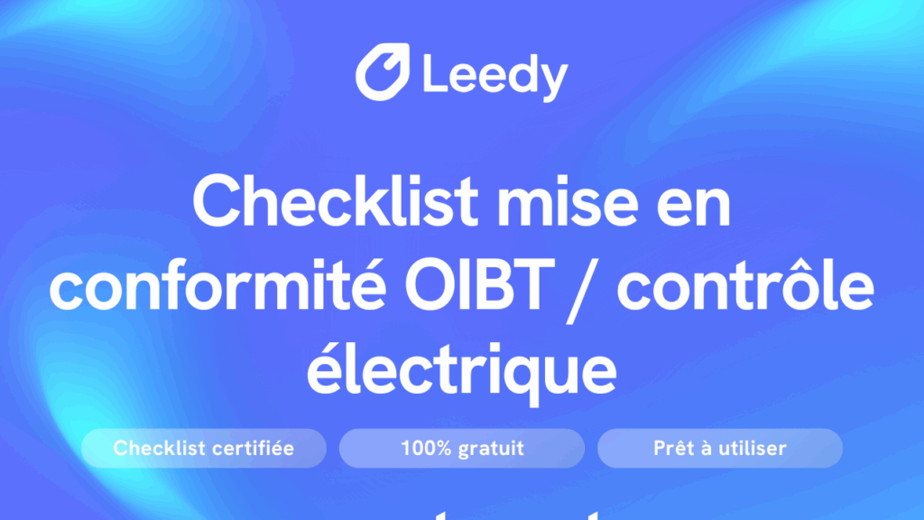 Checklist mise en conformité OIBT – contrôle électrique (PDF)