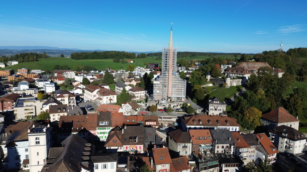 vue drone de Châtel-st-Denis