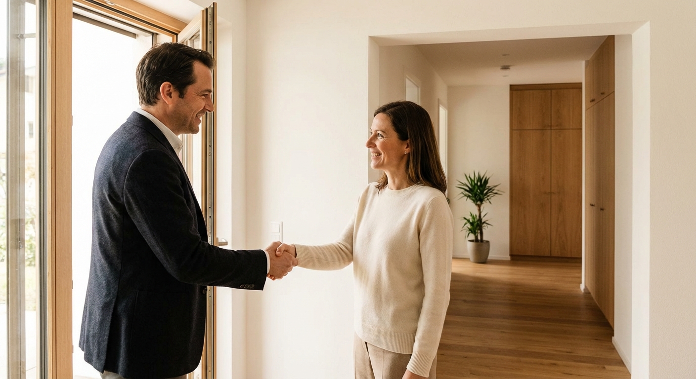Conclusion satisfaisante d'une prestation de déménagement à Marly entre un client et un expert local.